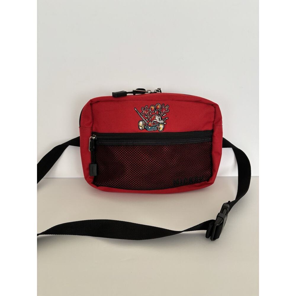 Loungefly Disney Mickey Mouse Fanny Pack Belt Bag Red Black